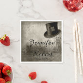 Steampunk Carnival Top Hat Wedding Napkin Serviette (Beispiel)