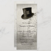Steampunk Carnival Top Hat Wedding Program Programm (Vorne/Hinten)