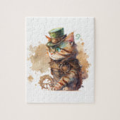 Steampunk Cat Adorable und Niedlich Puzzle (Vertikal)