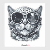 Steampunk Cat Aufkleber (Blatt)