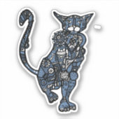 Steampunk Cat Aufkleber (Vorderseite)