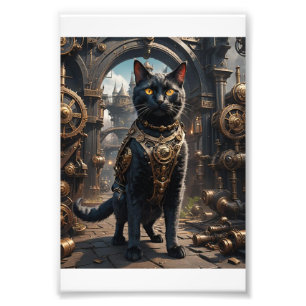 Steampunk Cat Fotodruck