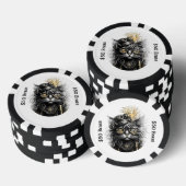 Steampunk Cat Gambles with Brass FUN Pokerchips (Stapel)