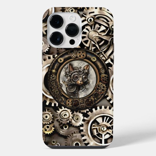 Steampunk Cat Goggles - iPhone X 14 PRO MAX Fall- Hülle (Rückseite)