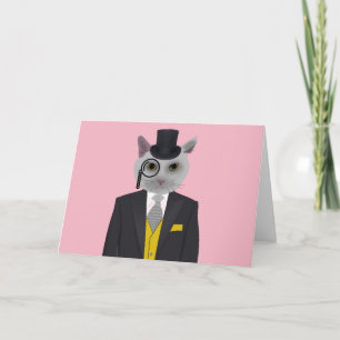 STEAMPUNK CAT GREETKARTEN KARTE