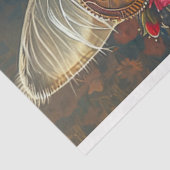 Steampunk Cat Guardian Aquamarin Orange Decoupage Seidenpapier (Ausschnitt)