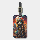 Steampunk Cat I Gepäckanhänger (Vorderseite vertikal)