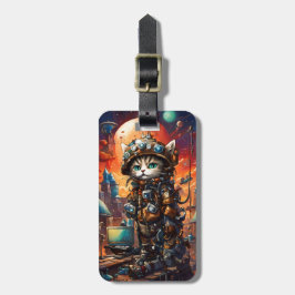 Steampunk Cat I Gepäckanhänger