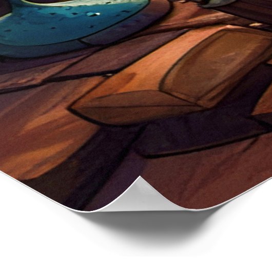 Steampunk Cat I Poster (Ecke)