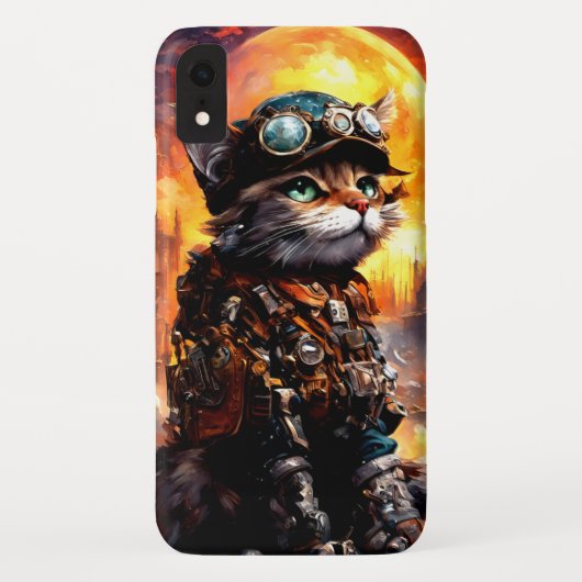 Steampunk Cat II Case-Mate iPhone Hülle (Rückseite)