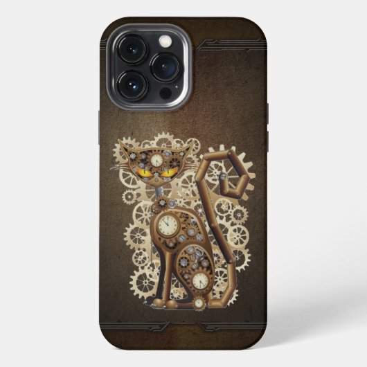 Steampunk Cat iPhone Hülle (Rückseite)