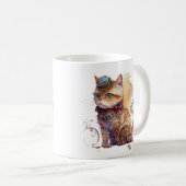 Steampunk Cat Kaffeetasse (VorderseiteRechts)