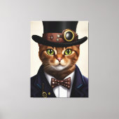 Steampunk Cat Leinwanddruck (Vorderseite)