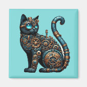 Steampunk Cat Magnet (Vorne)
