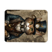 Steampunk Cat Magnet (Horizontal)