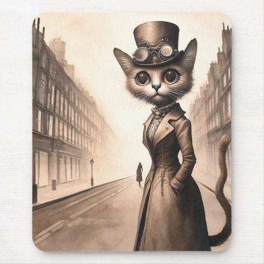 Steampunk Cat Mousepad (Vorne)