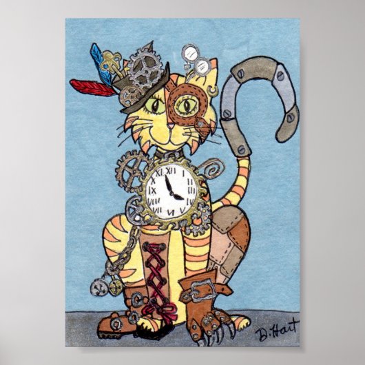 Steampunk Cat Poster (Vorne)