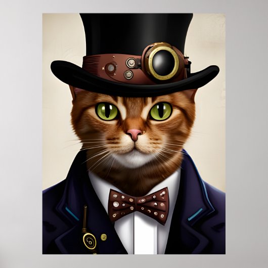 Steampunk Cat Poster (Vorne)