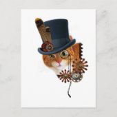 Steampunk Cat Postkarte (Vorderseite)