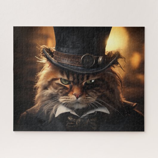 Steampunk Cat Puzzle (Horizontal)