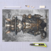 Steampunk Cat Seidenpapier (Handwerk)