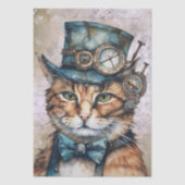 Steampunk Cat Seidenpapier (Vorderseite)