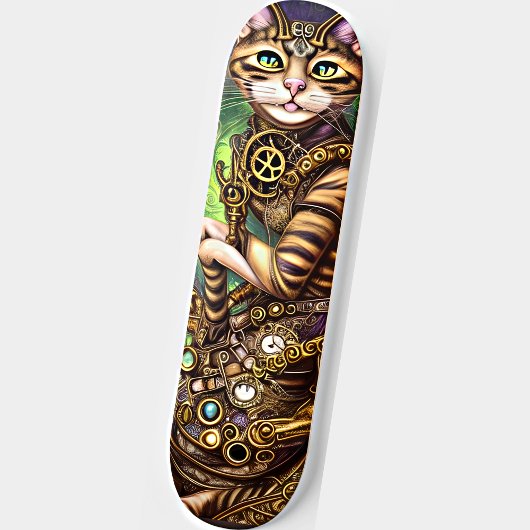 Steampunk Cat Skateboard