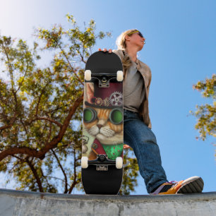 STEAMPUNK CAT SKATEBOARDS