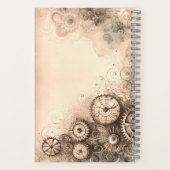 Steampunk Cat Spiral Notebook Notizblock (Rückseite)