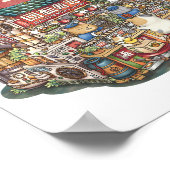 Steampunk Cat Sushi Restaurant Poster (Ecke)