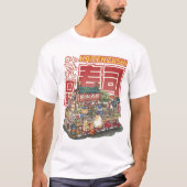 Steampunk Cat Sushi Restaurant T-Shirt (Vorderseite)