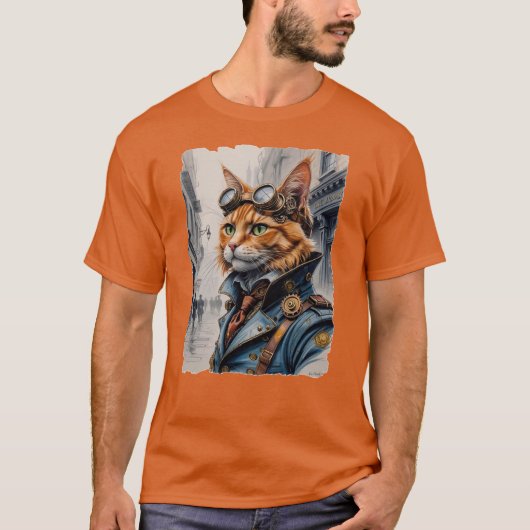 Steampunk Cat! T-Shirt (Vorderseite)