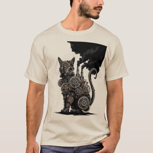 Steampunk Cat T-Shirt (Vorderseite)