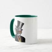 Steampunk Cat - Top Hut und rot-gelbe Brille Tasse (Vorderseite Links)
