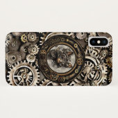 Steampunk Cat Wearing Goggles - iPhone X Case (Rückseite (Horizontal))