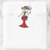 Steampunk Catrina, Dia de los Muertos Aufkleber (Tasche)