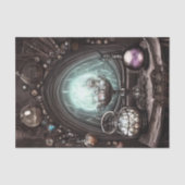 Steampunk Cauldron mit Crystal Ball und Orbs Seidenpapier (Vorderseite)