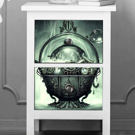 Steampunk Cauldron mit Crystal Ball und Orbs Seidenpapier