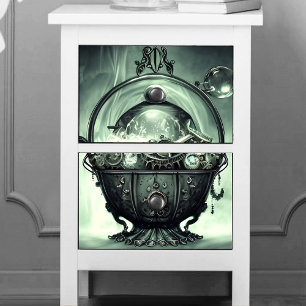 Steampunk Cauldron mit Crystal Ball und Orbs Seidenpapier
