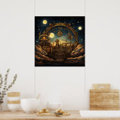 Steampunk Celestial Art Poster (Küche)