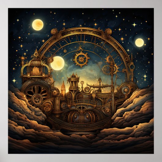 Steampunk Celestial Art Poster (Vorne)
