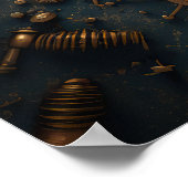 Steampunk Celestial Art Poster (Ecke)