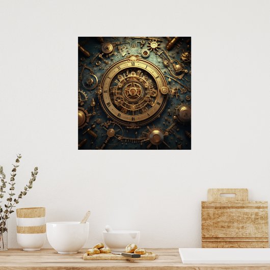 Steampunk Celestial Art Poster (Küche)