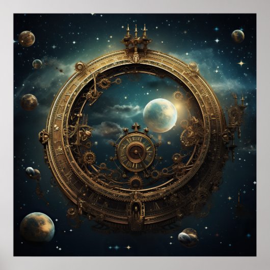 Steampunk Celestial Art Poster (Vorne)