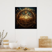Steampunk Celestial Art Poster (Küche)