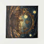 Steampunk Celestial Art Tapestry Wandteppich (Vorderseite (Horizontal))