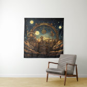 Steampunk Celestial Art Tapestry Wandteppich (Beispiel)