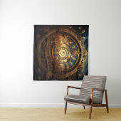 Steampunk Celestial Art Tapestry Wandteppich (Beispiel (Horizontal))