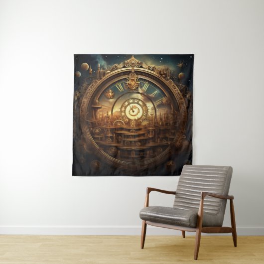 Steampunk Celestial Art Tapestry Wandteppich (Beispiel)