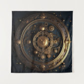 Steampunk Celestial Art Tapestry Wandteppich (Vorderseite (Horizontal))